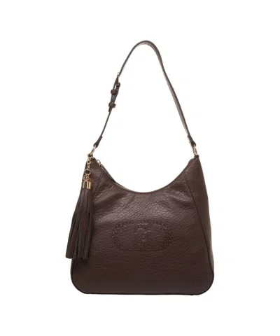 Liu •jo Shoulder Bag With Grained Leather In Brown