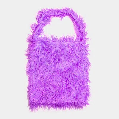 Fashnzfab Fringe Shoulder Bag In Purple