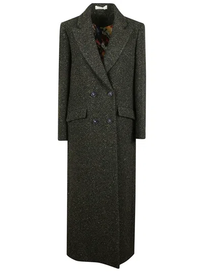 Massimo Alba Double-breasted Wool Coat With Iconic Lining In Black