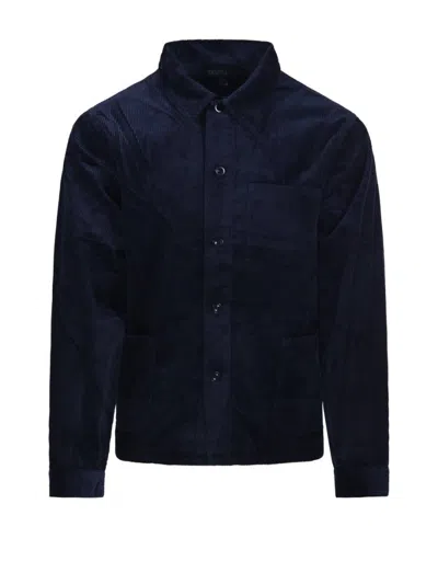 Polo Ralph Lauren Structured Button-up Field Jacket In Textured Corduroy In Black