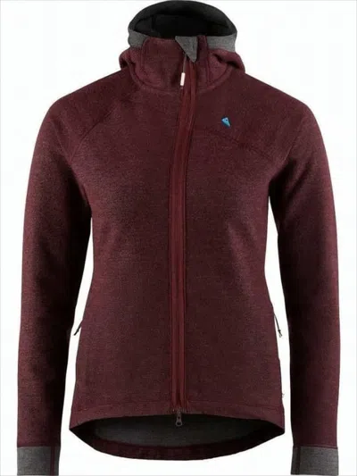 Klättermusen Fitted Burgundy Hooded Klattermusen Jacket In Burgundy