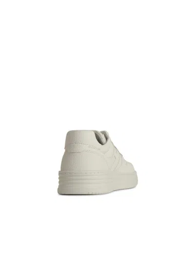Hogan White Leather H630 Sneakers In Black