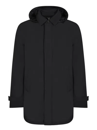 Herno Men's Padded Jacket With Detachable Hood In Black