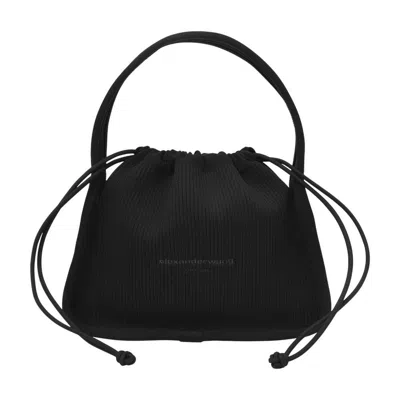 Alexander Wang Ryan Small Bag In Ribbed Knit In Black