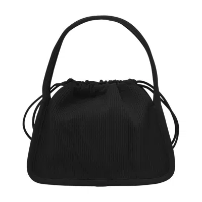Alexander Wang Ryan Small Bag In Ribbed Knit In Black