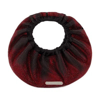 Alexander Wang Crescent Mini Bag In Distressed Crystal Hotfix In Multi