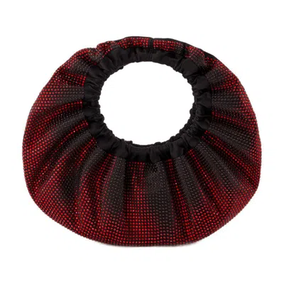 Alexander Wang Crescent Mini Bag In Distressed Crystal Hotfix In Multi