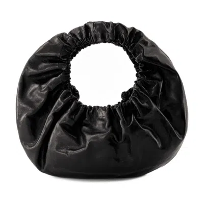 Alexander Wang Crescent Small Crackle Bag In Black