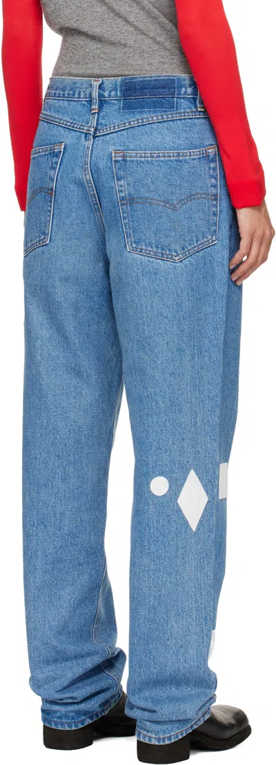 Stefan Cooke Blue White Patch Vintage Jeans