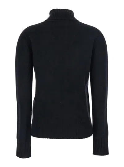 Grifoni Turtleneck Ribbed Sweater In Black