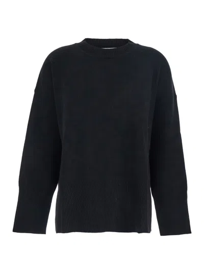 Grifoni Ribbed Crew-neck Sweater In Black