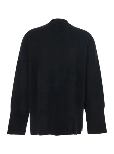 Grifoni Ribbed Crew-neck Sweater In Black