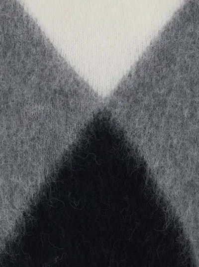 Grifoni Maglia Girocollo Intarsio In Gray