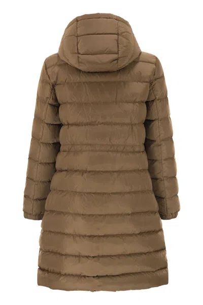 Weekend Max Mara Weekend Maxmara Cerbero Slim Fit Down Jacket In Water Repellent Taffeta In Brown