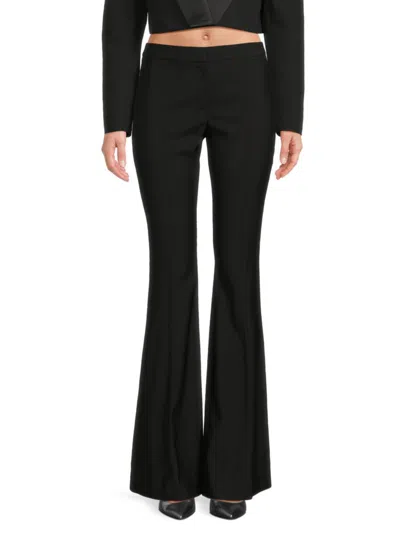 Alexander Mcqueen Tailored Flared Trousers Fitted Waistband In Black