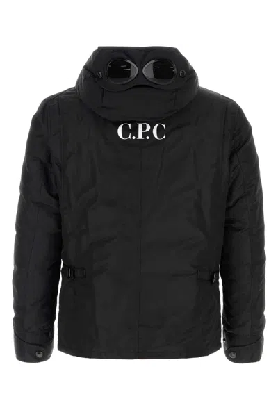 Junya Watanabe Nylon Down Jacket With Adjustable Waist Tabs In Black