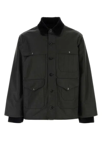 Junya Watanabe Black Canvas Jacket In Black