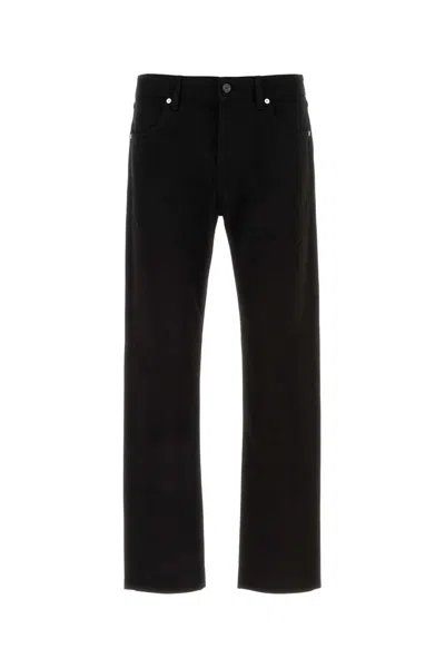 Stone Island Five-pocket Trousers With Belt Loops And Contrast Stitching In Black