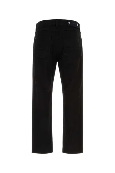 Stone Island Five-pocket Trousers With Belt Loops And Contrast Stitching In Black