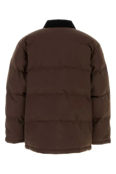 Carhartt Stylish Short Jacket Featuring Buttoned Pockets In Brown