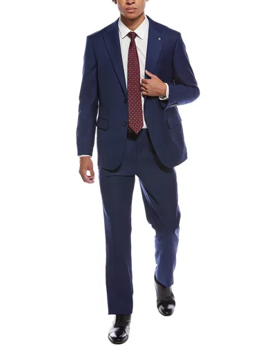 Scotch & Soda 2pc Suit With Flat Front Pant In Blue