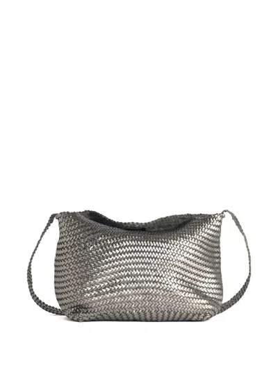 Dragon Diffusion Leather Shoulder Bag In Silver