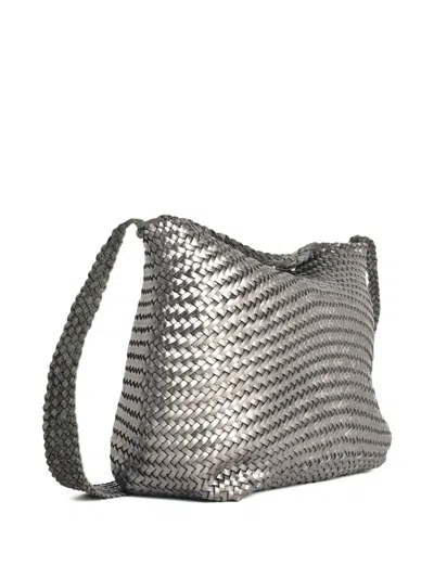 Dragon Diffusion Leather Shoulder Bag In Silver