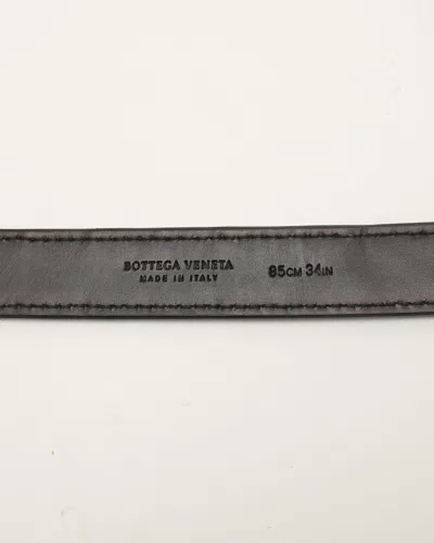 Bottega Veneta Intrecciato Belt In Black