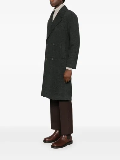 Imperial Double-breasted Coat In Black