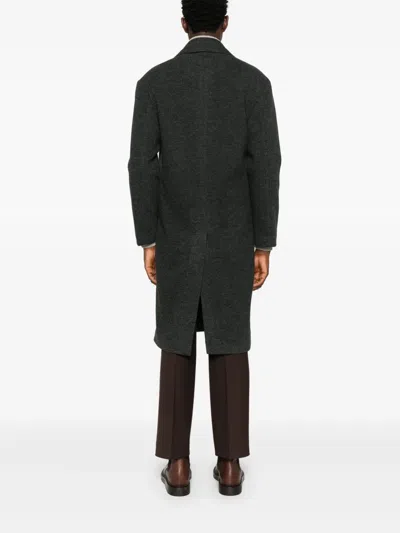 Imperial Double-breasted Coat In Black