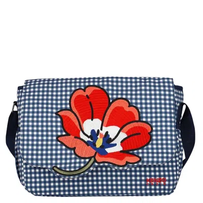Kenzo Kids Boke Flower Changing Bag In Blue