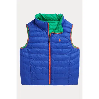 Polo Ralph Lauren Kids Reversible Terra Puffer Vest In Green