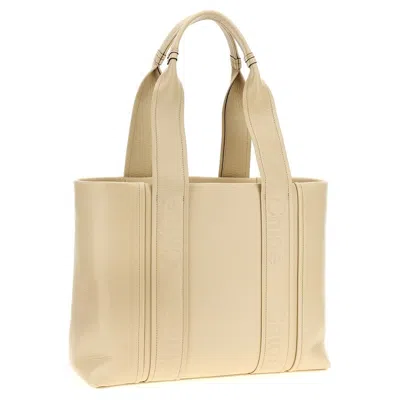 Chloé Chloe Medium Woody Tote Bag In Neutral