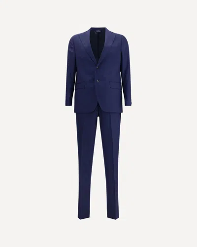 Gi Capri Single-breasted Suit In Blue
