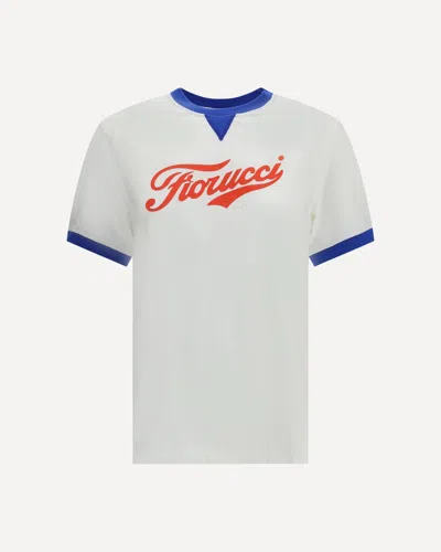 Fiorucci Varsity Logo Regular T-shirt In White