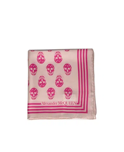 Alexander Mcqueen Logo Details Scarves In Multi