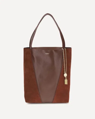 Chloé Spin Shoulder Bag In Brown