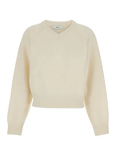 Dunst Unisex Soft Volume V-neck Sweater In Multi