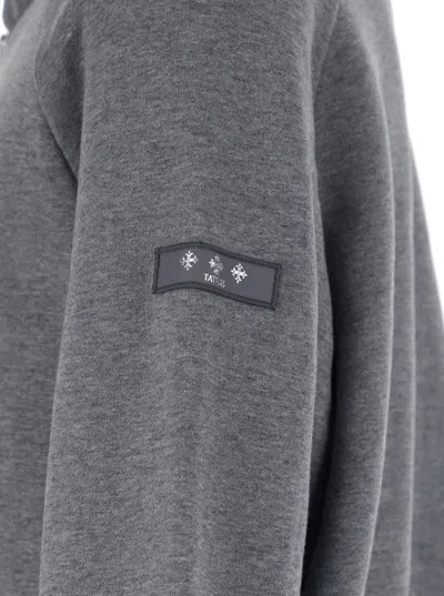 Tatras Baccaro Grey Sweatshirt With Hood And Logo Patch On The Sleeve In Cotton Man In Gray