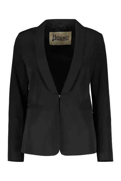 Herno Shawl Collar Blazer In Black
