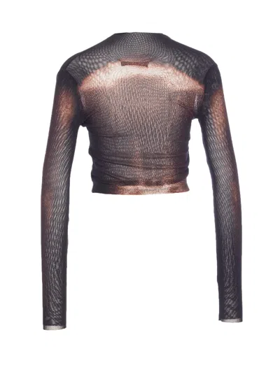 Jean Paul Gaultier "body Dust" Print Top In Black