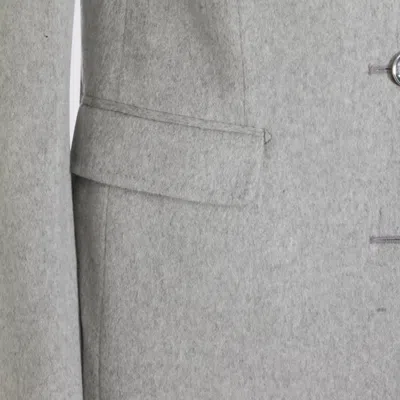 Tagliatore Longline Coat With Button Cuffs And Pockets In Neutral