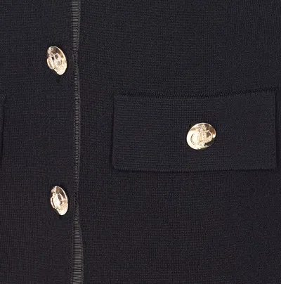 Liu •jo Buttoned-up Jacket In Black