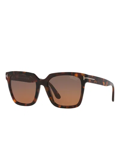 Tom Ford Selby Square-frame Sunglasses In Brown