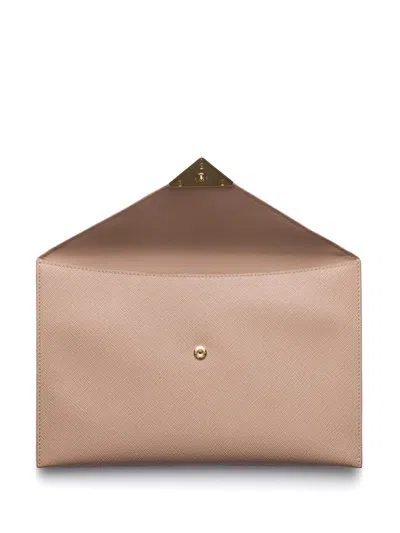 Prada Saffiano Leather Envelope Clutch In Pink