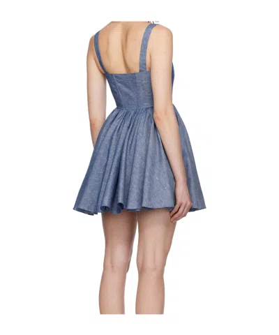 Alaïa Corset Cotton And Linen Minidress In Multi