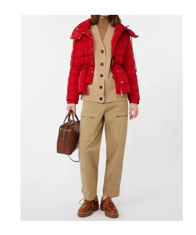 Weekend Max Mara Long-sleeved Down Jacket In Red