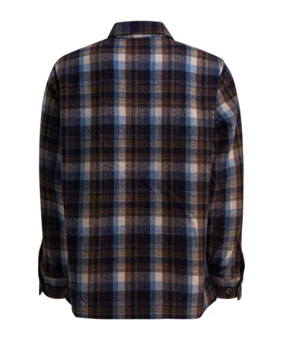 Filson Plaid Check Wool Overshirt In Brown