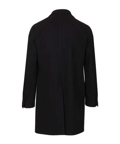 Tagliatore Cappotto Foderato Bruce Medio Nero 70lana 20 Poliam 10 Cachemire Coats Blue In Black
