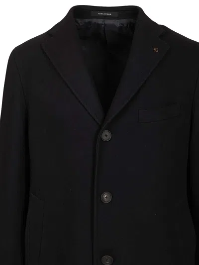 Tagliatore Cappotto Foderato Bruce Medio Nero 70lana 20 Poliam 10 Cachemire Coats Blue In Black